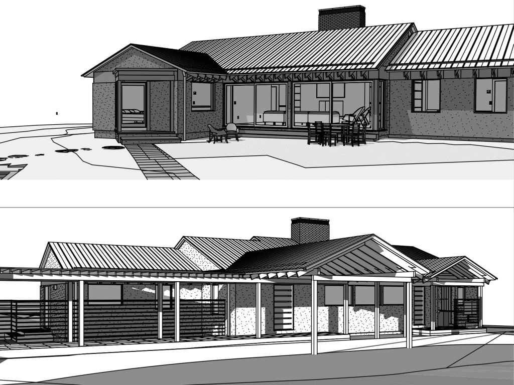 Architectural rendering of a new house