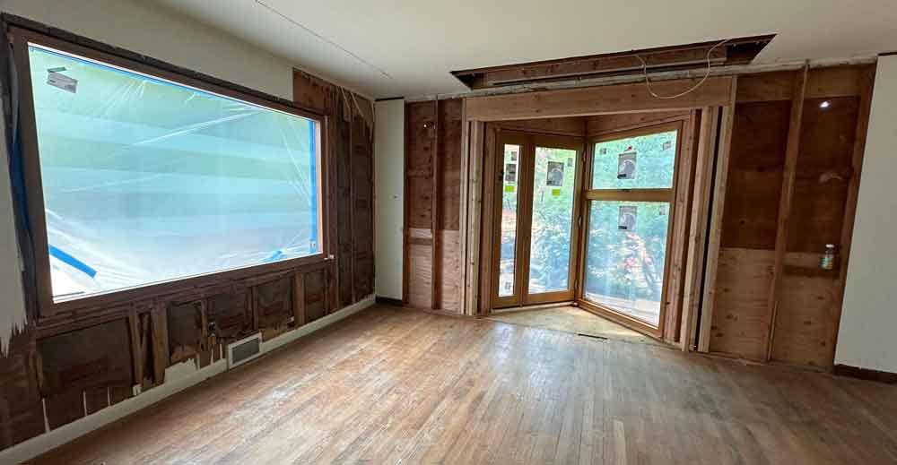 Interior view of Marion Lane construction progress